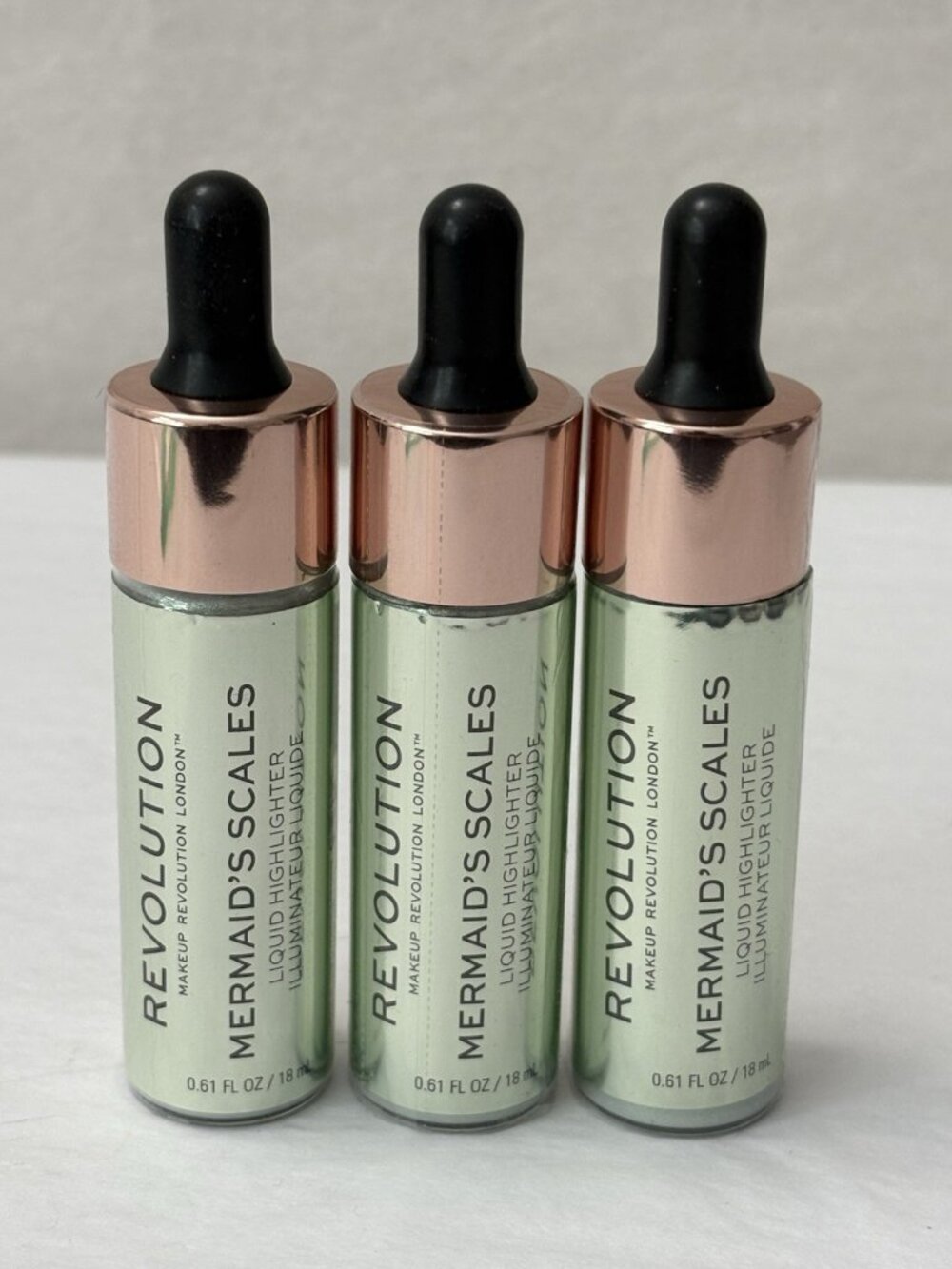 Makeup Revolution Beauty Liquid Highlighter, Mermaid's Scales 3 Pack